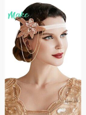 1920s Flapper Headband Crystal Great Gatsby Headpiece